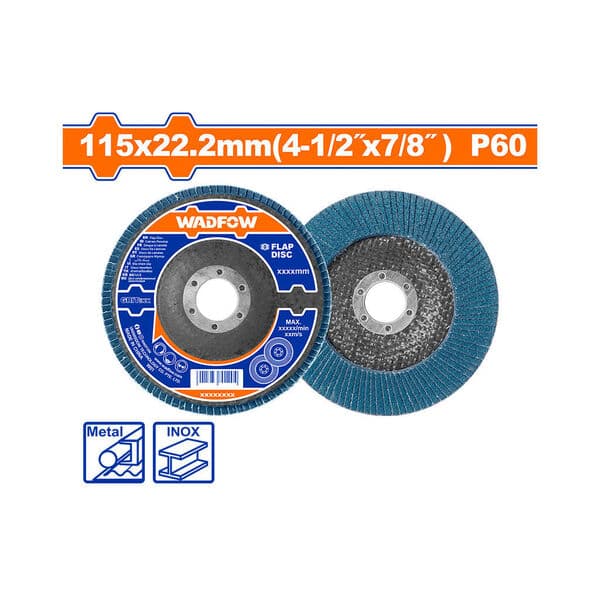 Flap disc 115mmX22mm, P60 (WYL1312) WADFOW